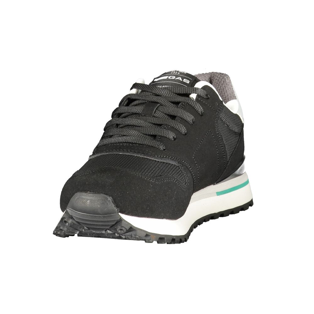 Gas Black Polyester Athletic Sneakers