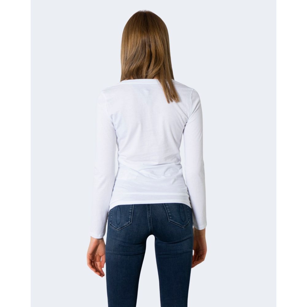 Armani Exchange White Cotton Long Sleeve