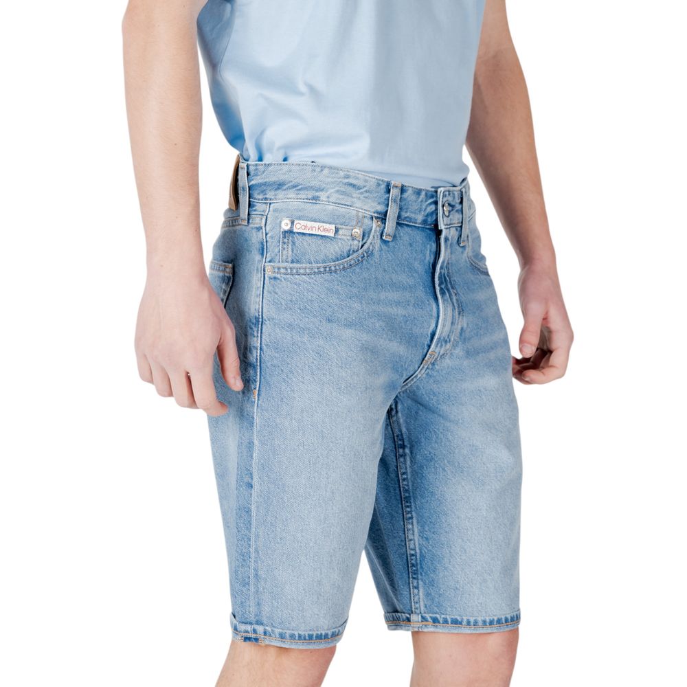Calvin Klein Jeans Blue Cotton Bermuda