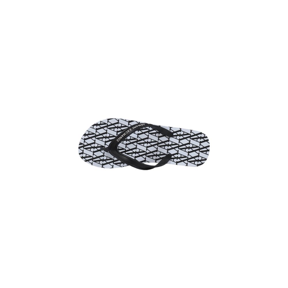 Armani Exchange White Rubber Flip-Flop Sandals