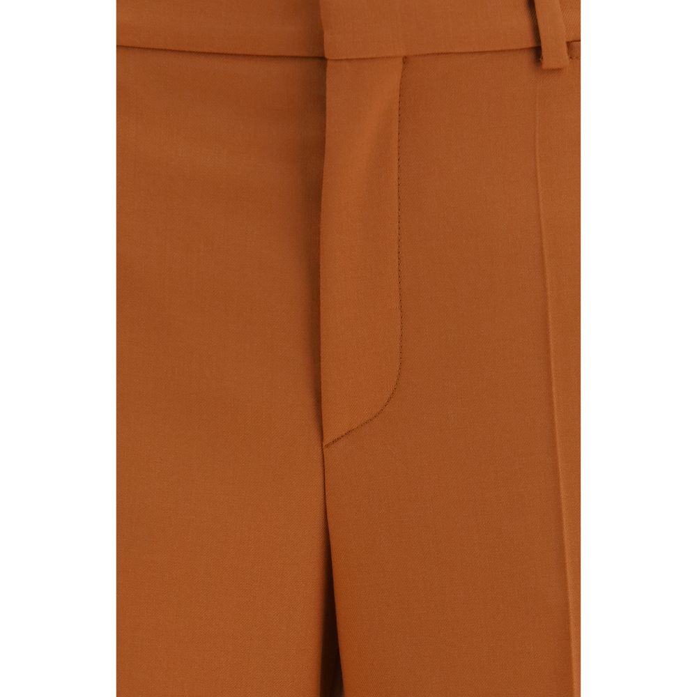 Chloé Orange Cotton Flared Pants