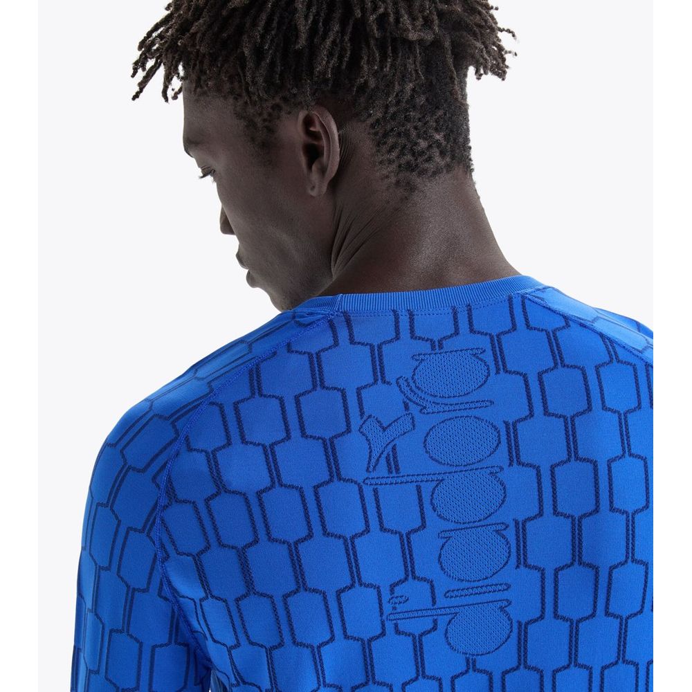 Diadora Blue Polyamide Long Sleeve T-Shirt