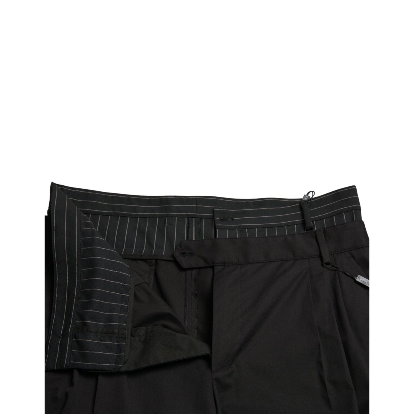 Dolce & Gabbana Black Cotton Stretch Cargo Bermuda Shorts