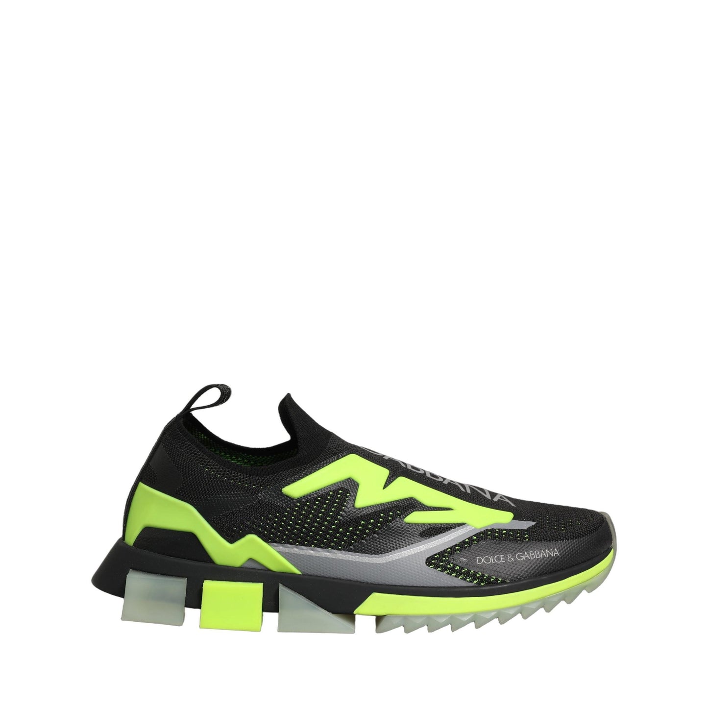 Dolce & Gabbana Black Green Sorrento Low Top Sneakers Shoes