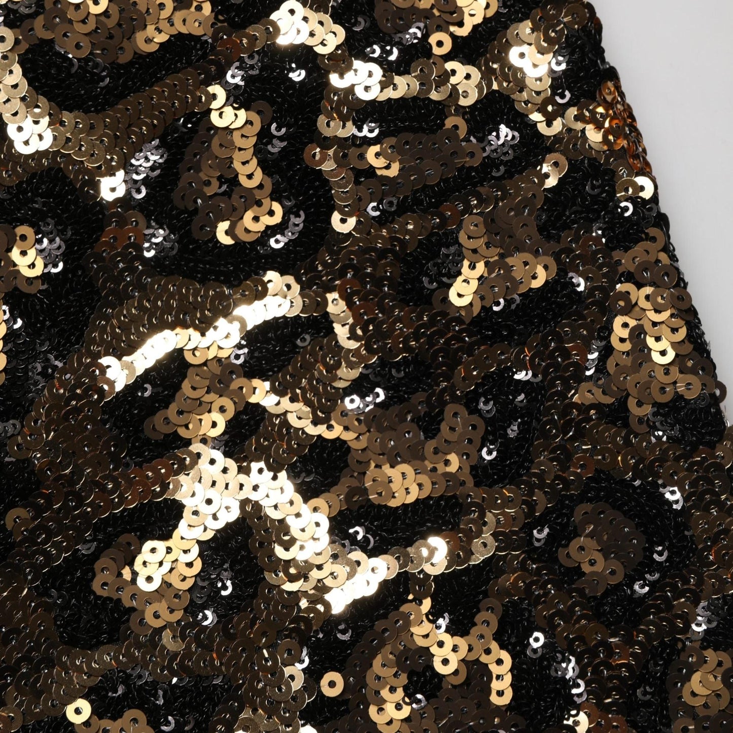 Dolce & Gabbana Gold Leopard Sequined Straight Trouser Pants