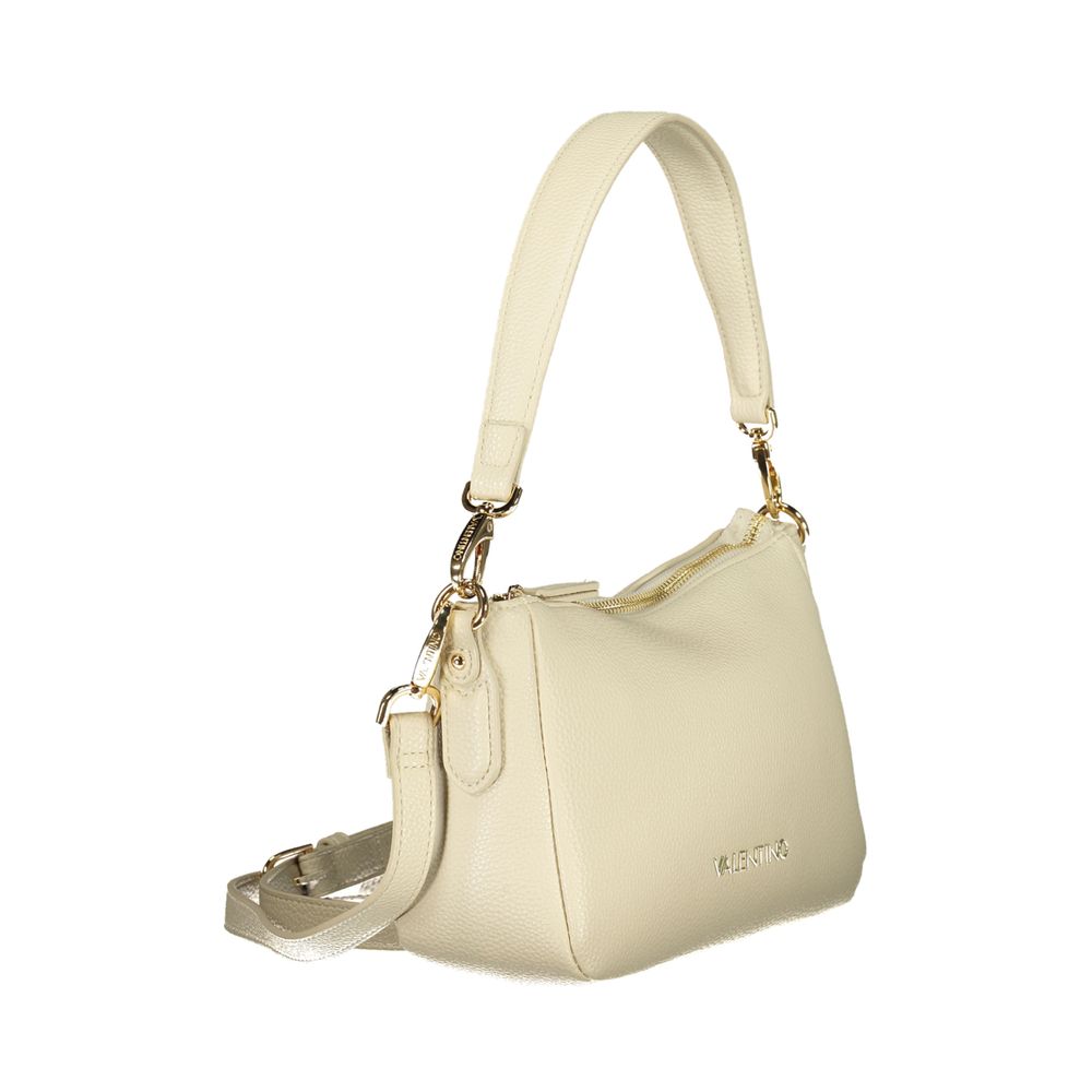 Mario Valentino Beige Polyurethane Women's Bag with Shoulder Strap