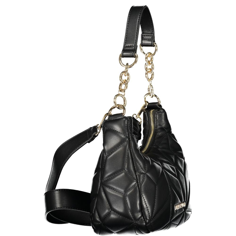 Mario Valentino Nero Polyurethane Women's Bag with Removable Shoulder Strap