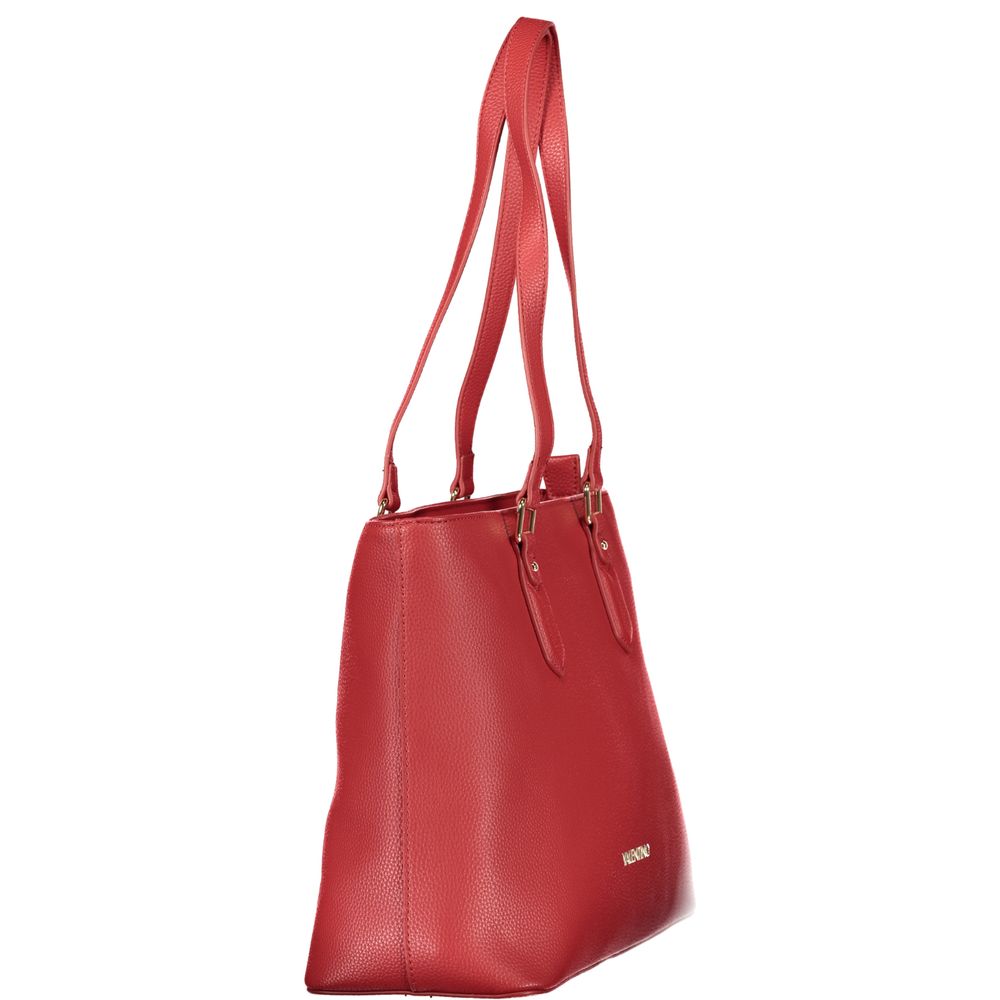 Mario Valentino Rosso Polyurethane Women's Bag With Zip Closure And Compartments