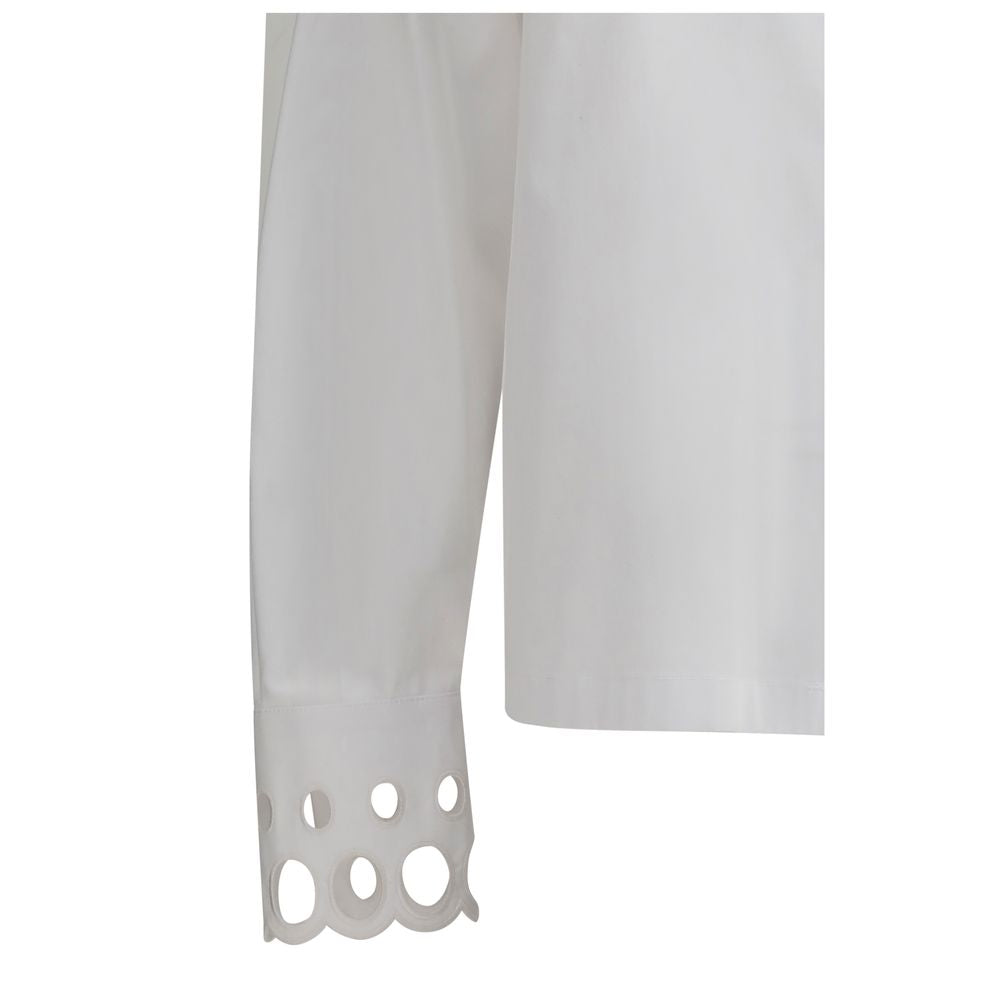 Max Mara White Cotton Dress Shirt