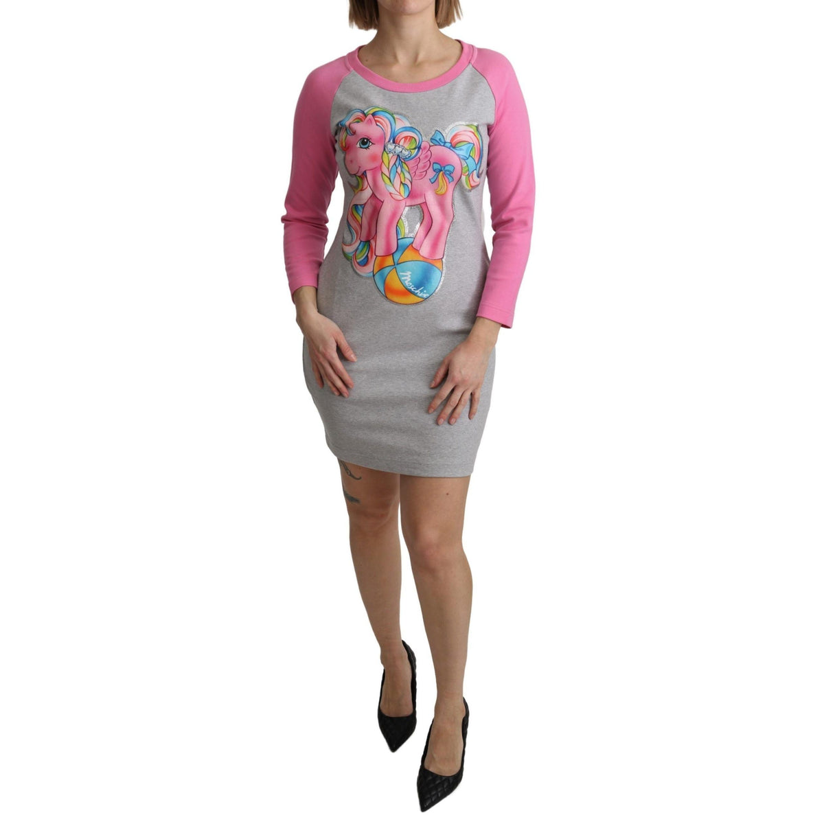 Moschino Gray My Little Pony Top Sweater Dress