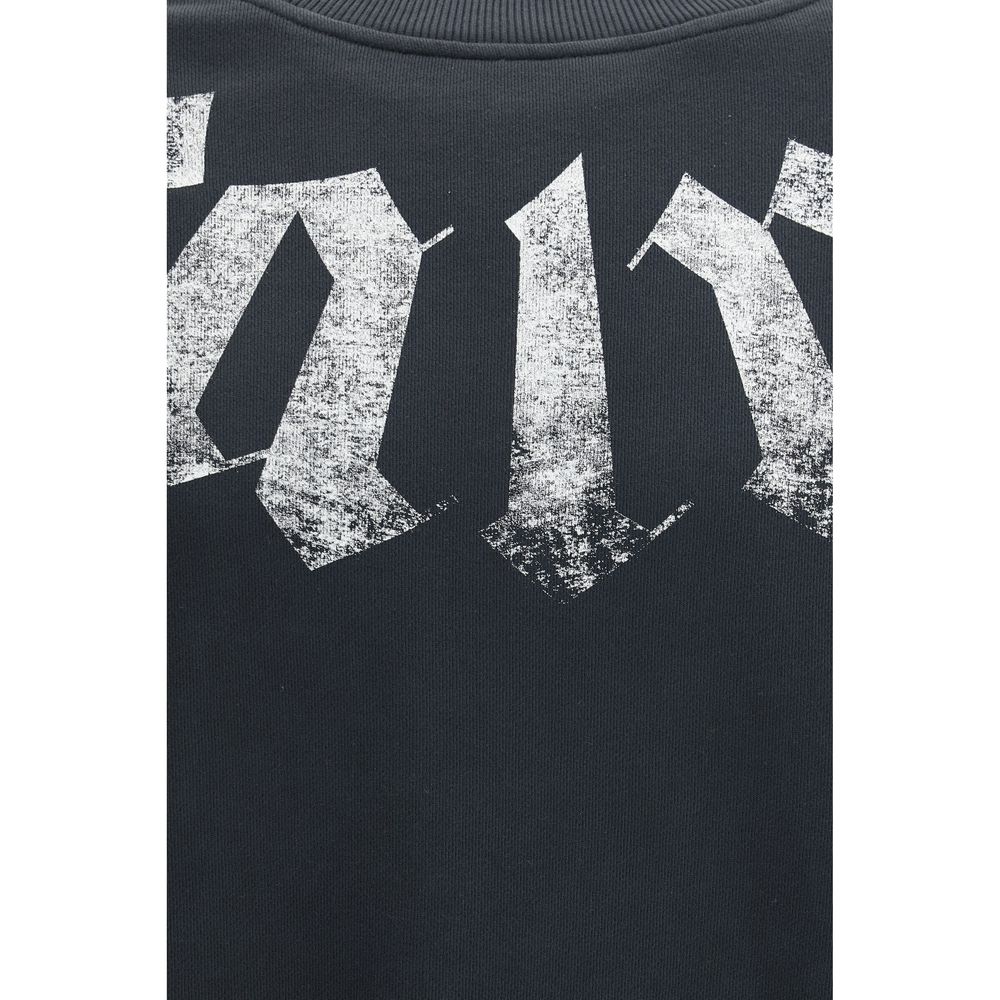 Palm Angels Black Cotton Sweatshirt