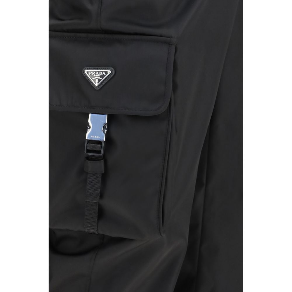 Prada Black Polyamide Cargo Pants