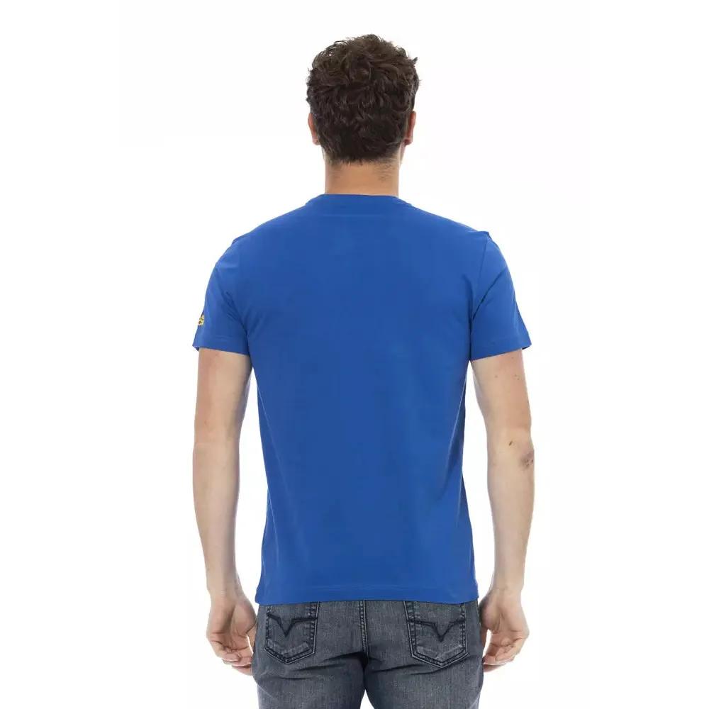 Trussardi Action Blue Cotton Men T-Shirt