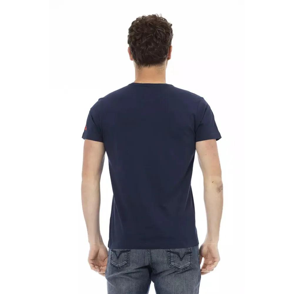 Trussardi Action Blue Cotton Men T-Shirt
