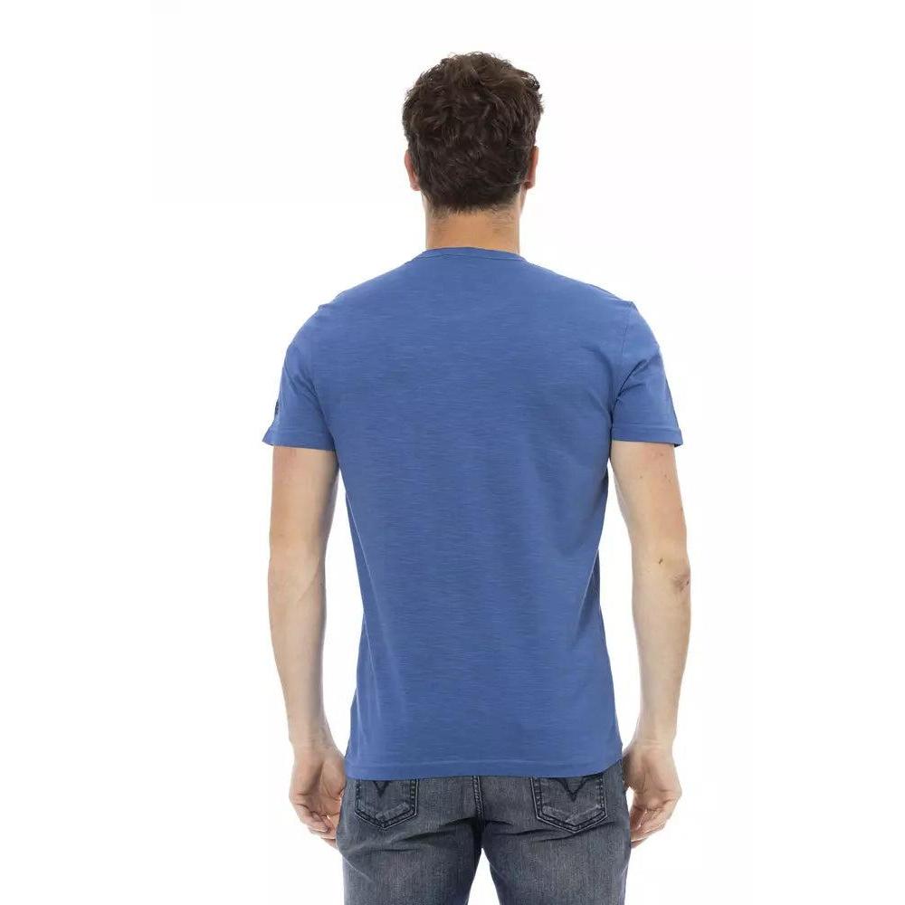 Trussardi Action Blue Cotton Men T-Shirt