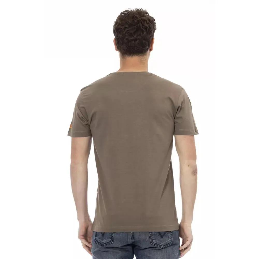 Trussardi Action Brown Cotton Men T-Shirt