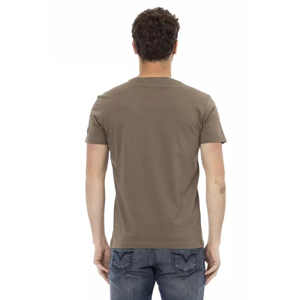Trussardi Action Brown Cotton Men T-Shirt