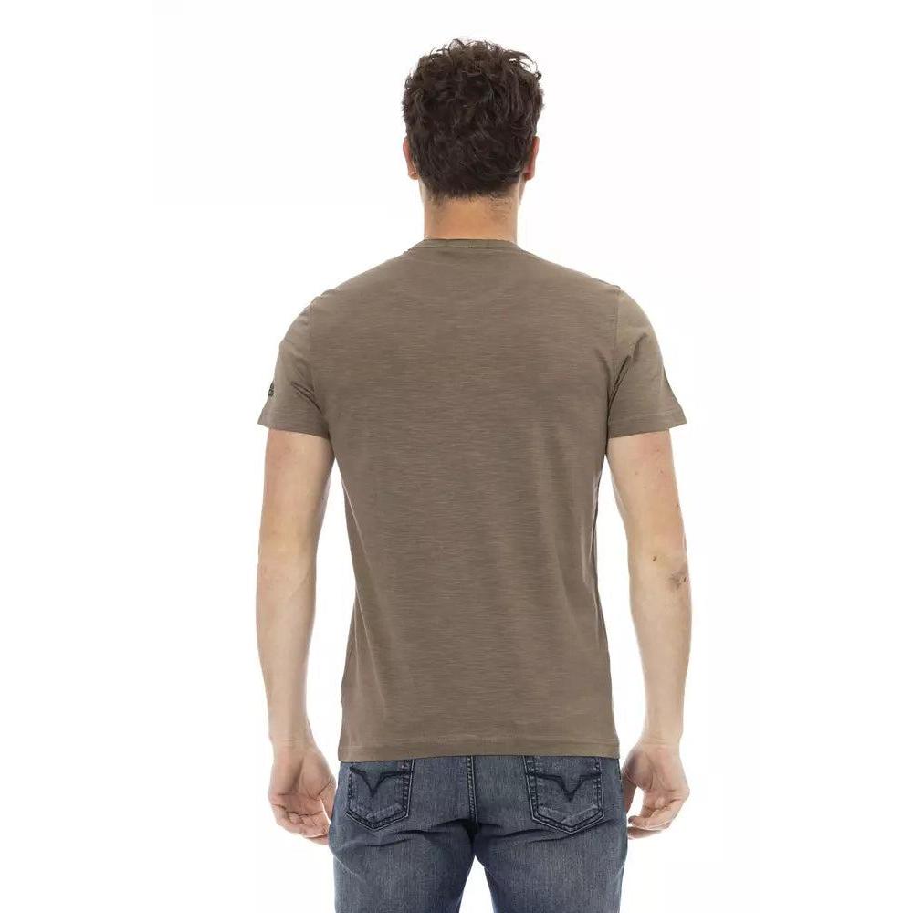 Trussardi Action Brown Cotton Men T-Shirt