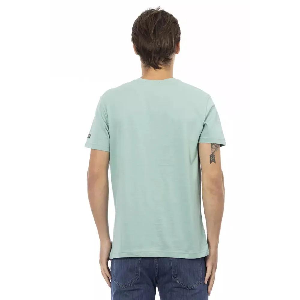 Trussardi Action Green Cotton Men T-Shirt