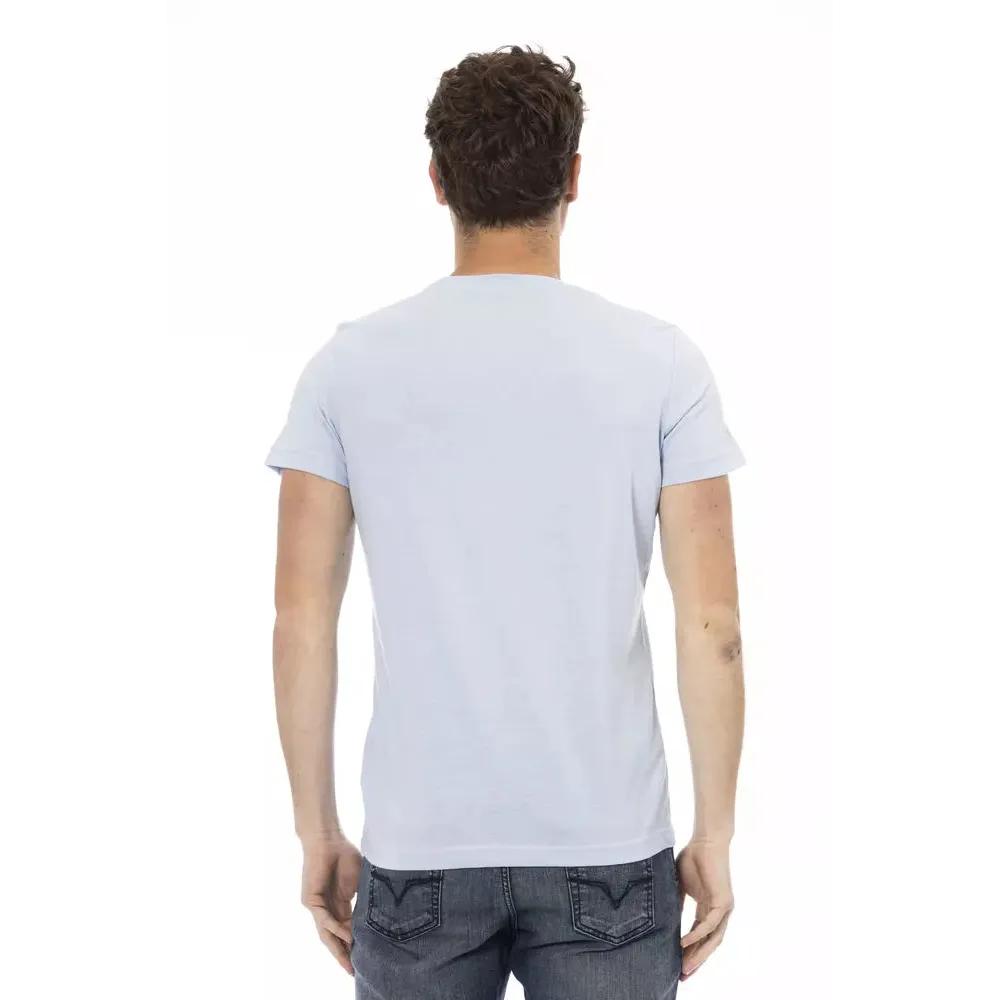 Trussardi Action Light Blue Cotton Men T-Shirt