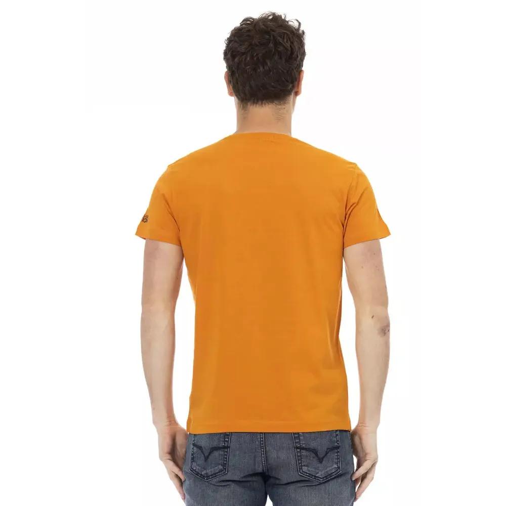 Trussardi Action Orange Cotton Men T-Shirt
