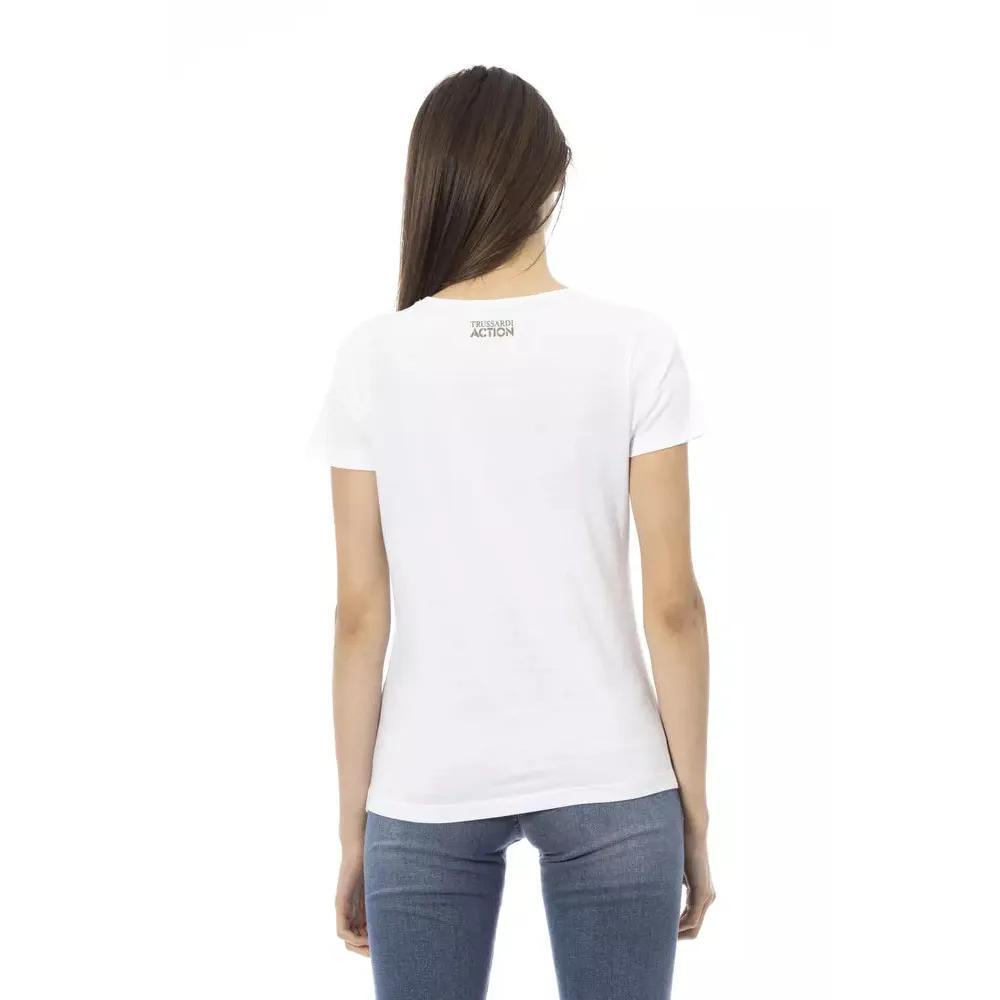 Trussardi Action White Cotton Women T-Shirt