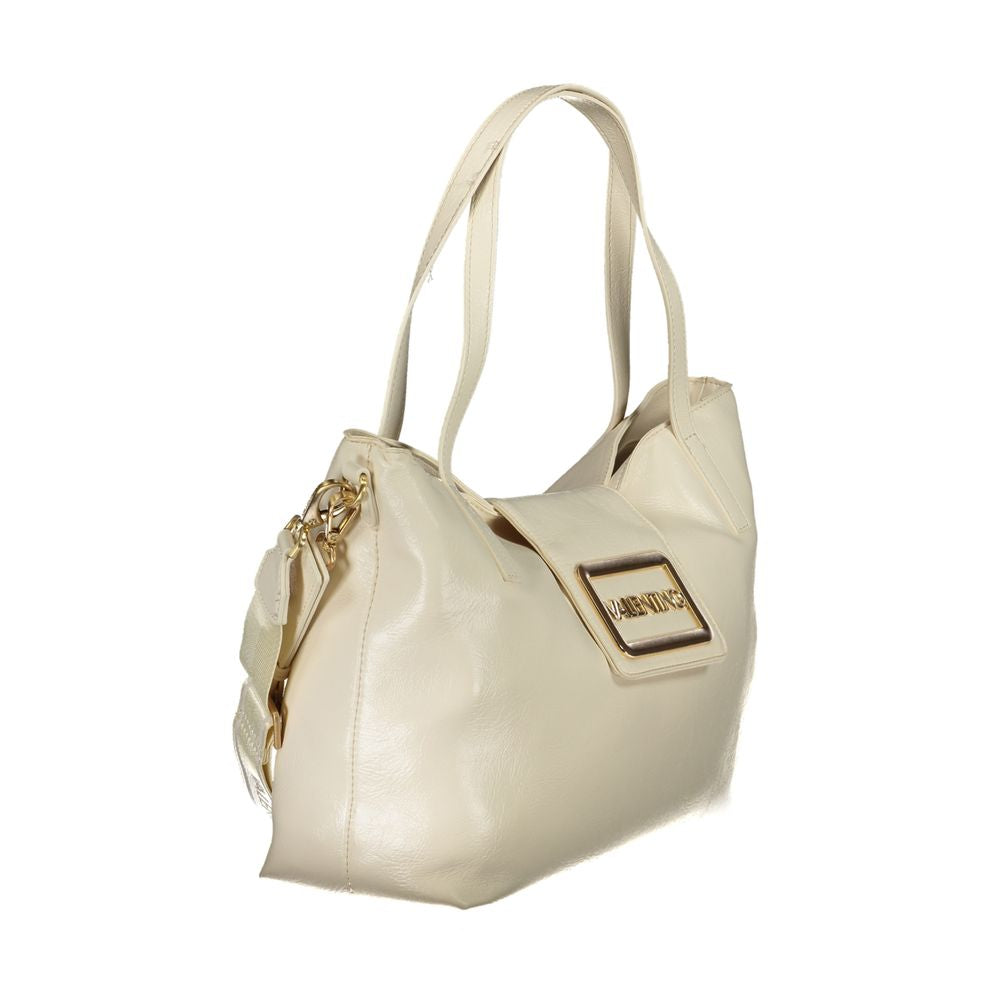 Valentino Beige Polyurethane Women's Bag with Adjustable and Removable Strap