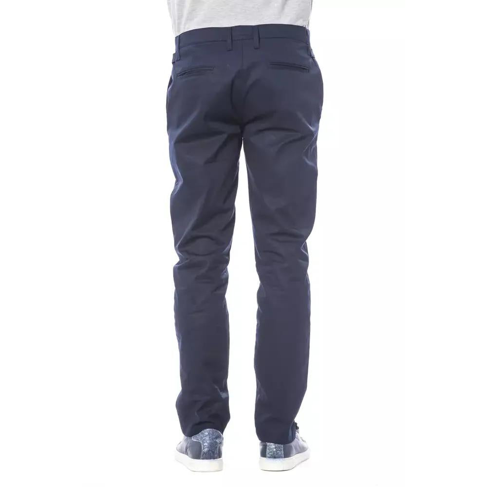 Verri Blue Polyester Men Pant