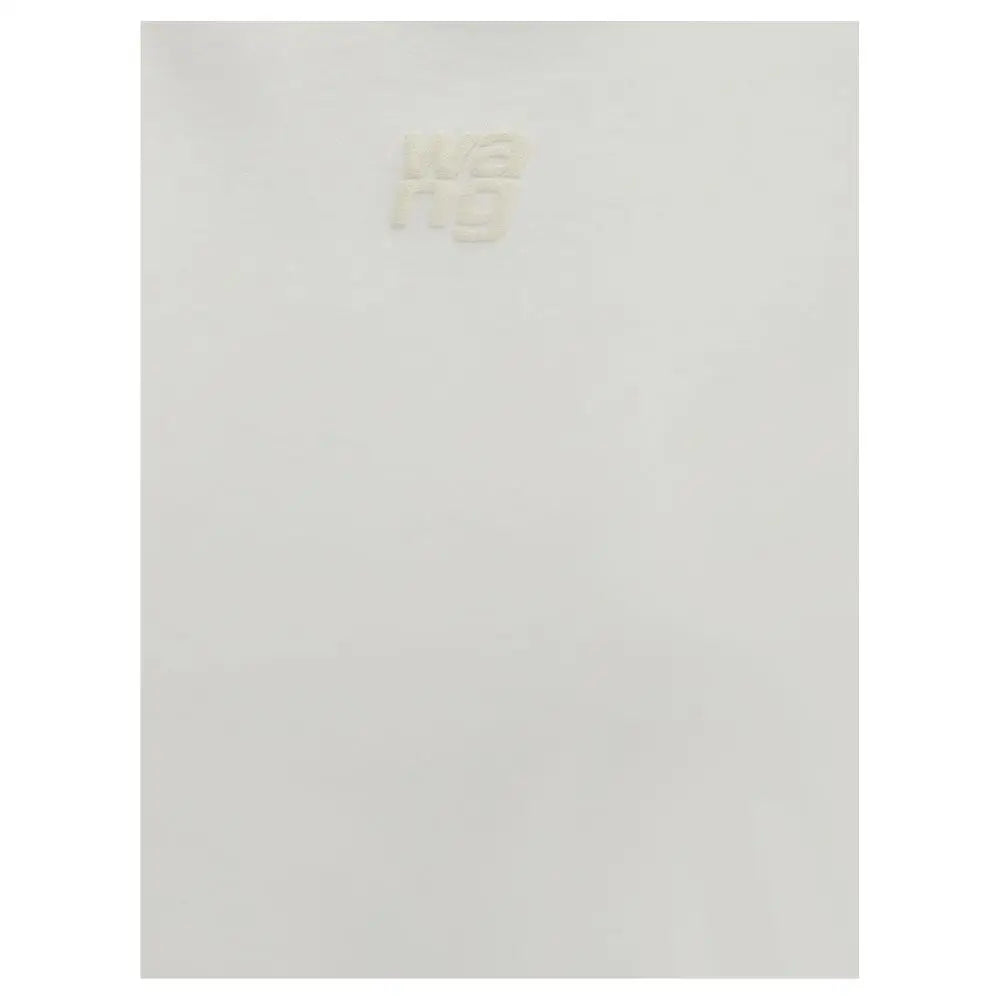 Alexander Wangs hvide bomuldstøj med hvidt keramisk skilt we ng