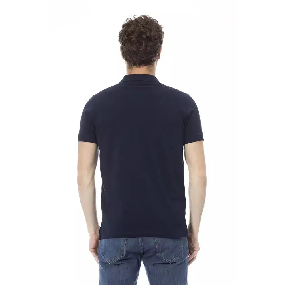 Baldinini Trend Blue Cotton Men Polo Shirt