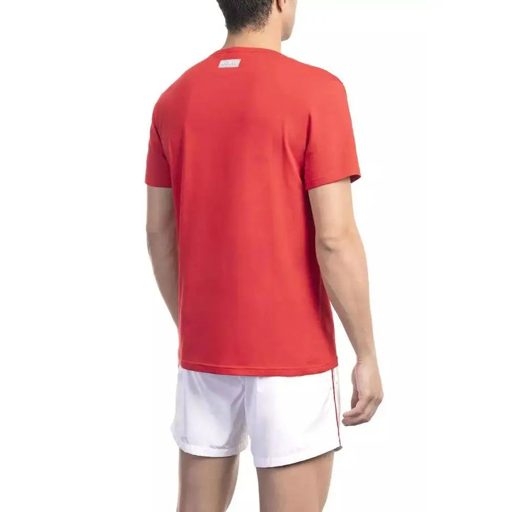 Bikkembergs Red Cotton Men T-Shirt