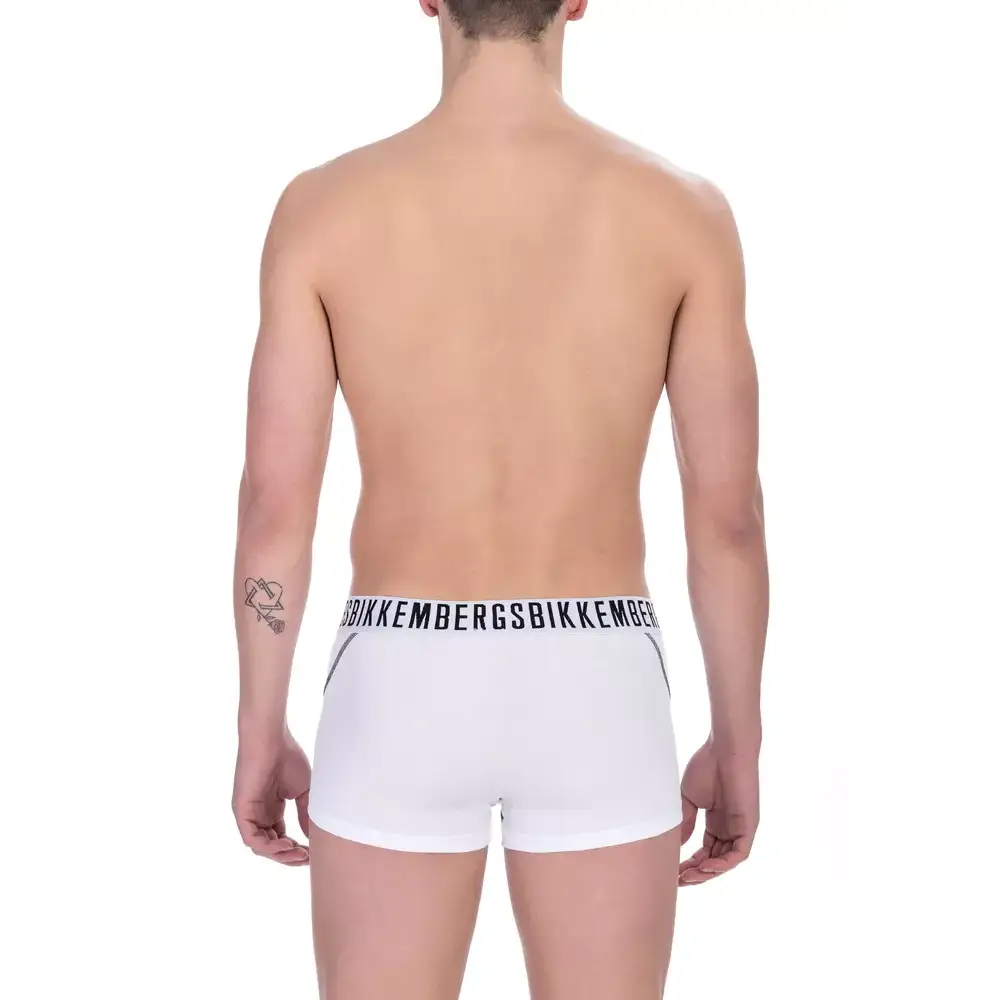 Bikkembergs White Cotton Men’s Underwear Trunk Set - Boxershorts