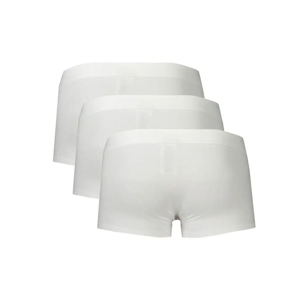Hvide polyester boxershorts i minimalistisk design fra Bikkembergs