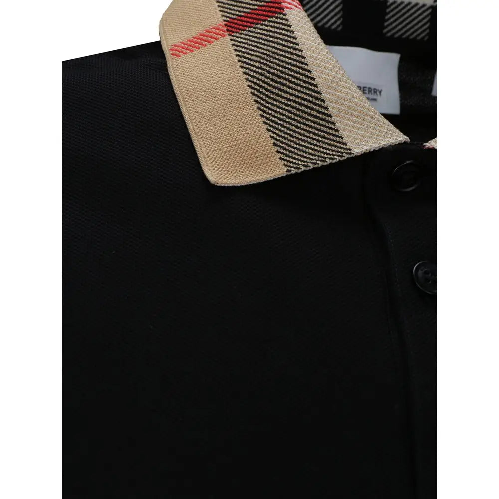 Burberry Black Cotton Polo Shirt - Polo Shirts