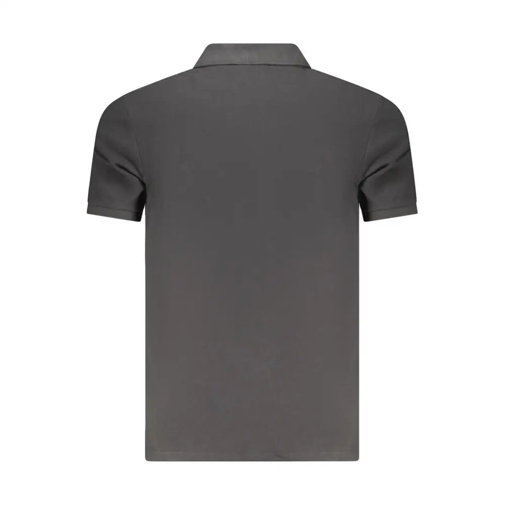 Calvin Klein black cotton herre polo i mørkegrå med kortærmet design