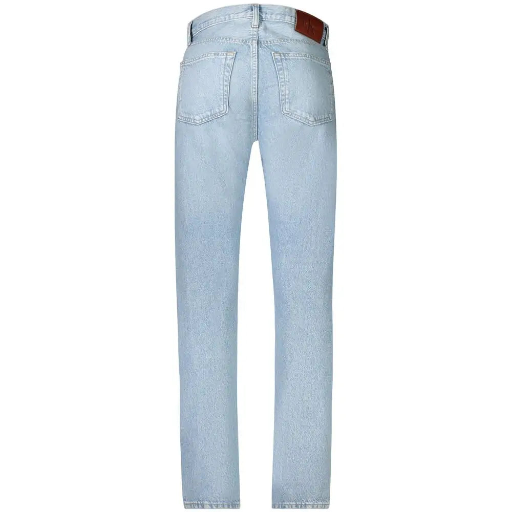Calvin Klein blå farve straight-leg jeans i light-wash denim