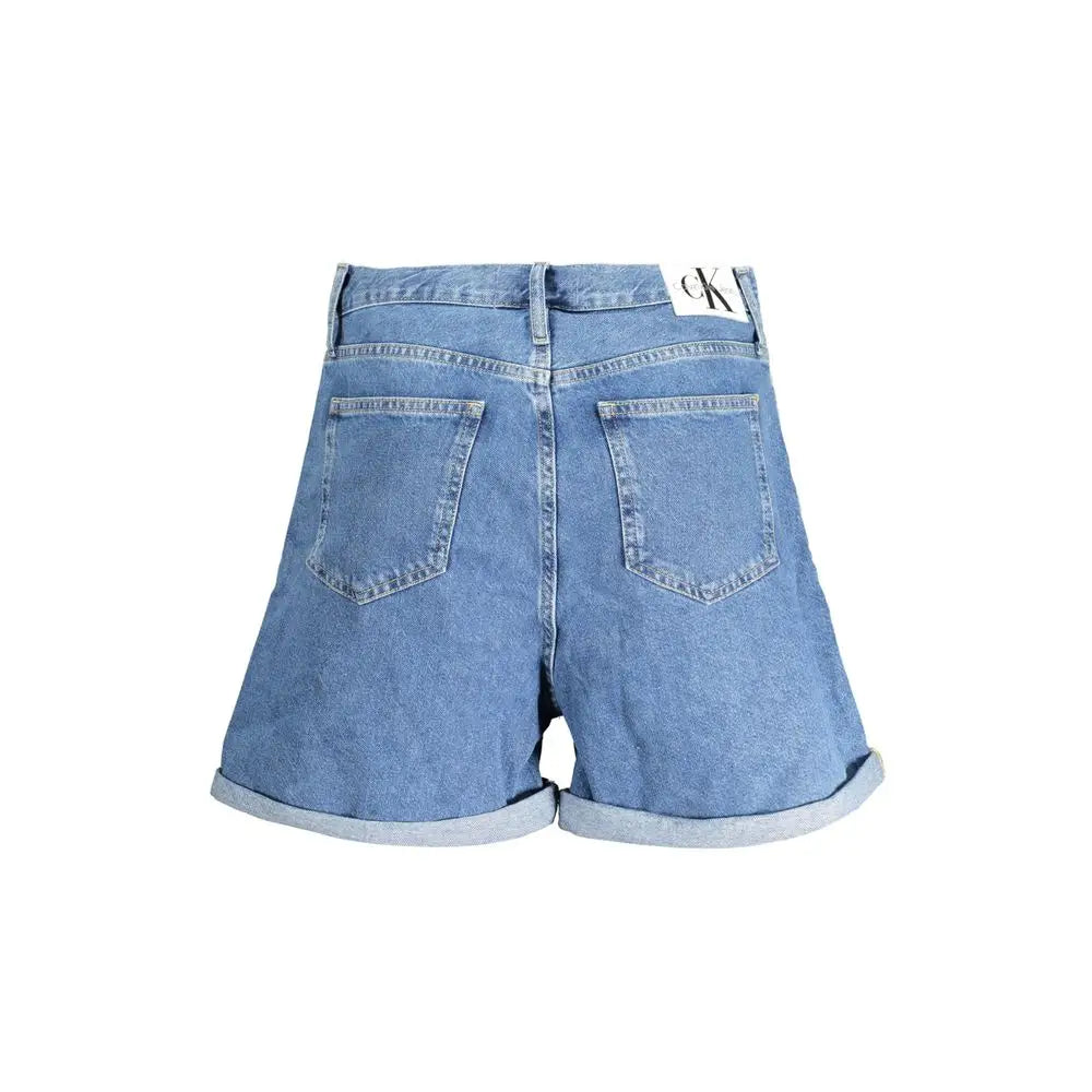 Calvin Klein blå bomuldsshorts, 100% originale outlet mærkevarer