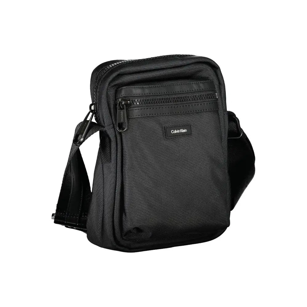 Calvin Klein Sleek Black Recycled Shoulder Bag - Skuldertasker