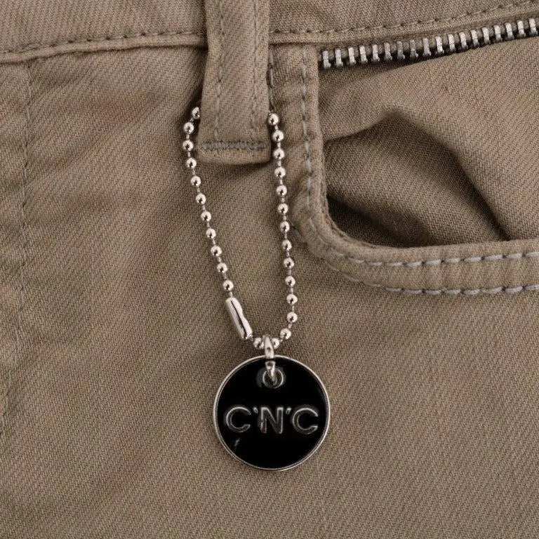 Costume National Beige Cotton Stretch Slim Fit Jeans