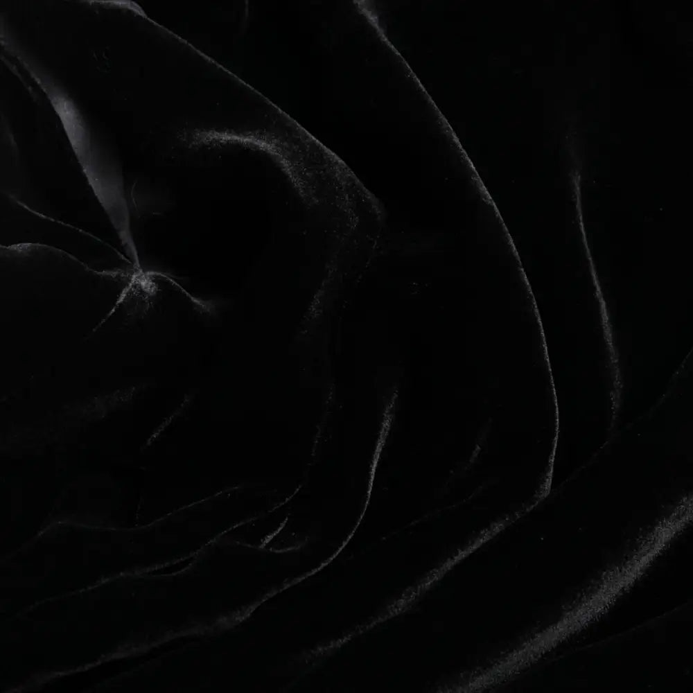 Dolce & Gabbana Black Velvet Fitted Padded Shoulder Blouse Top