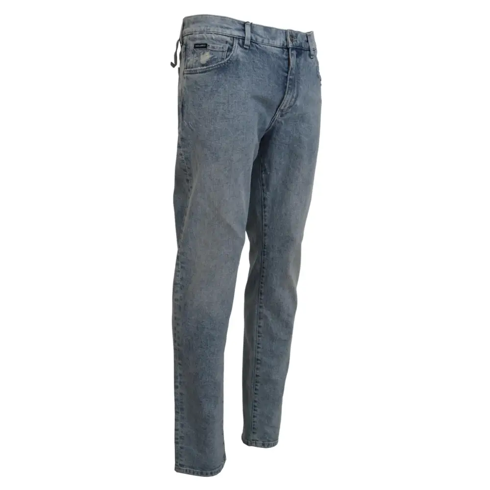Dolce & Gabbana blue wash slim fit denim jeans med fade