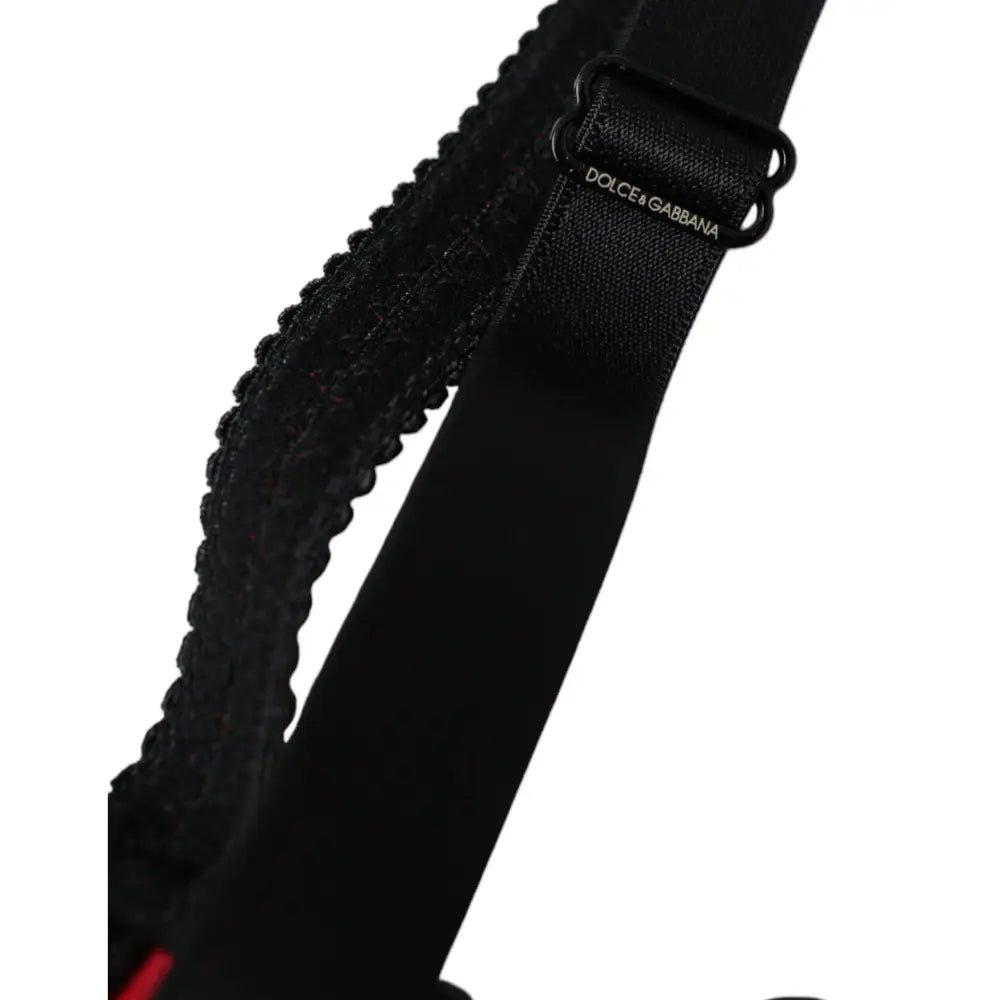 Dolce & Gabbana Bordeaux Silk Stretch Balconcino Bra Underwear