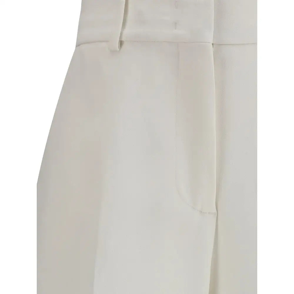 Ermanno Scervino cremede højskårne bukser i 100% originale viscose