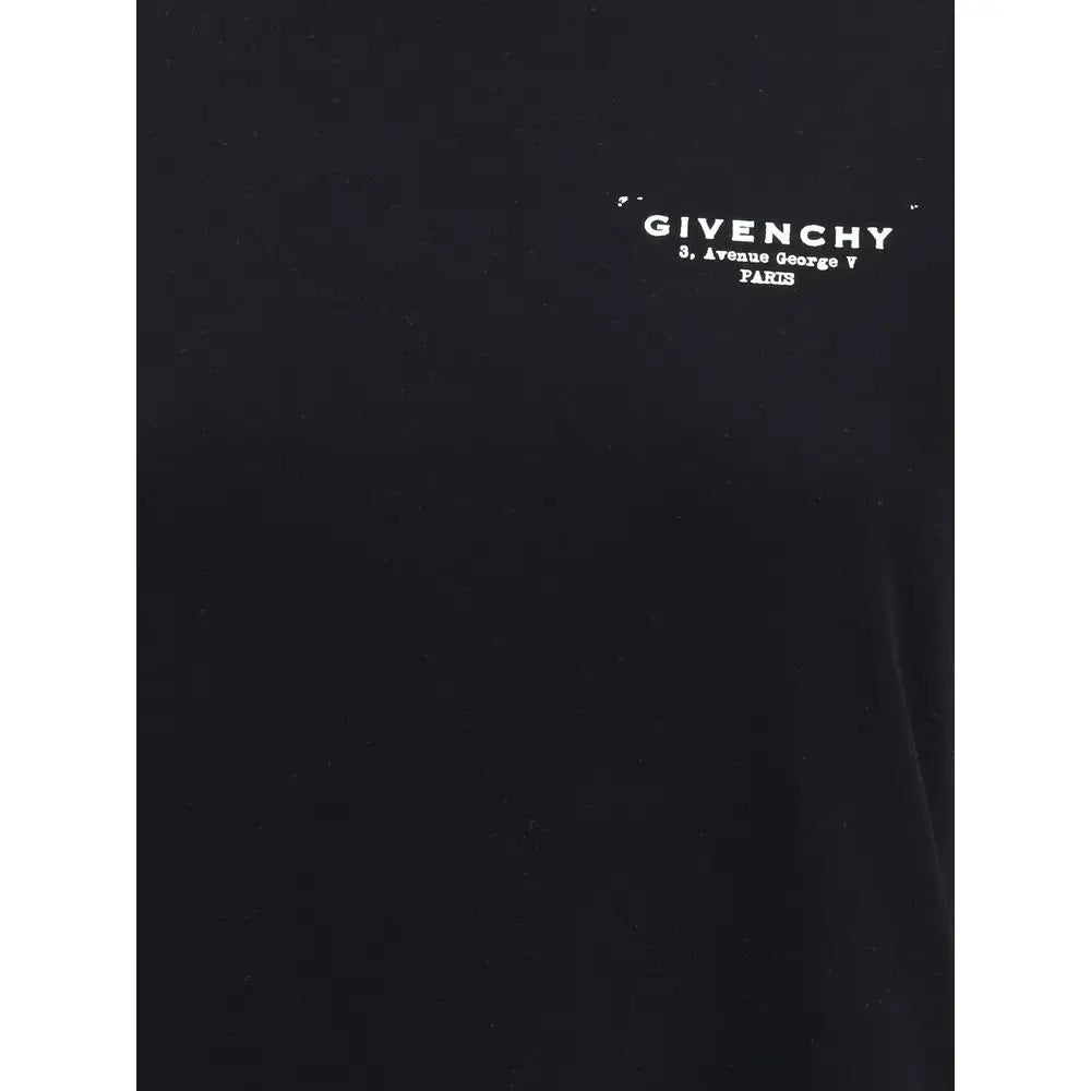 Sort Givenchy logoed t-shirt i sort med hvidt broderet logo