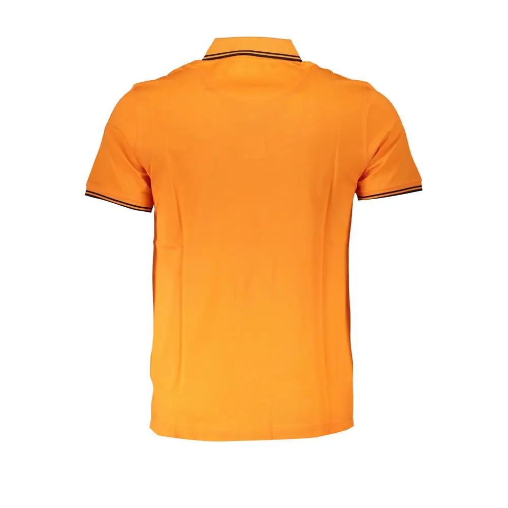 Harmont & Blaine sleek summer polo shirt i levende orange med sort kant