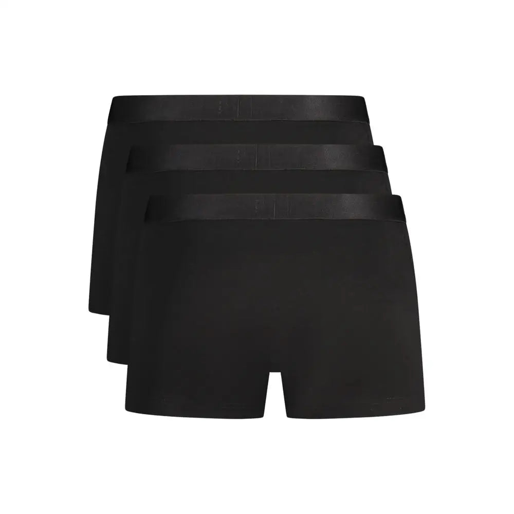 Hugo Boss sorte sorte shorts i sort bomuld med glat design og elastik
