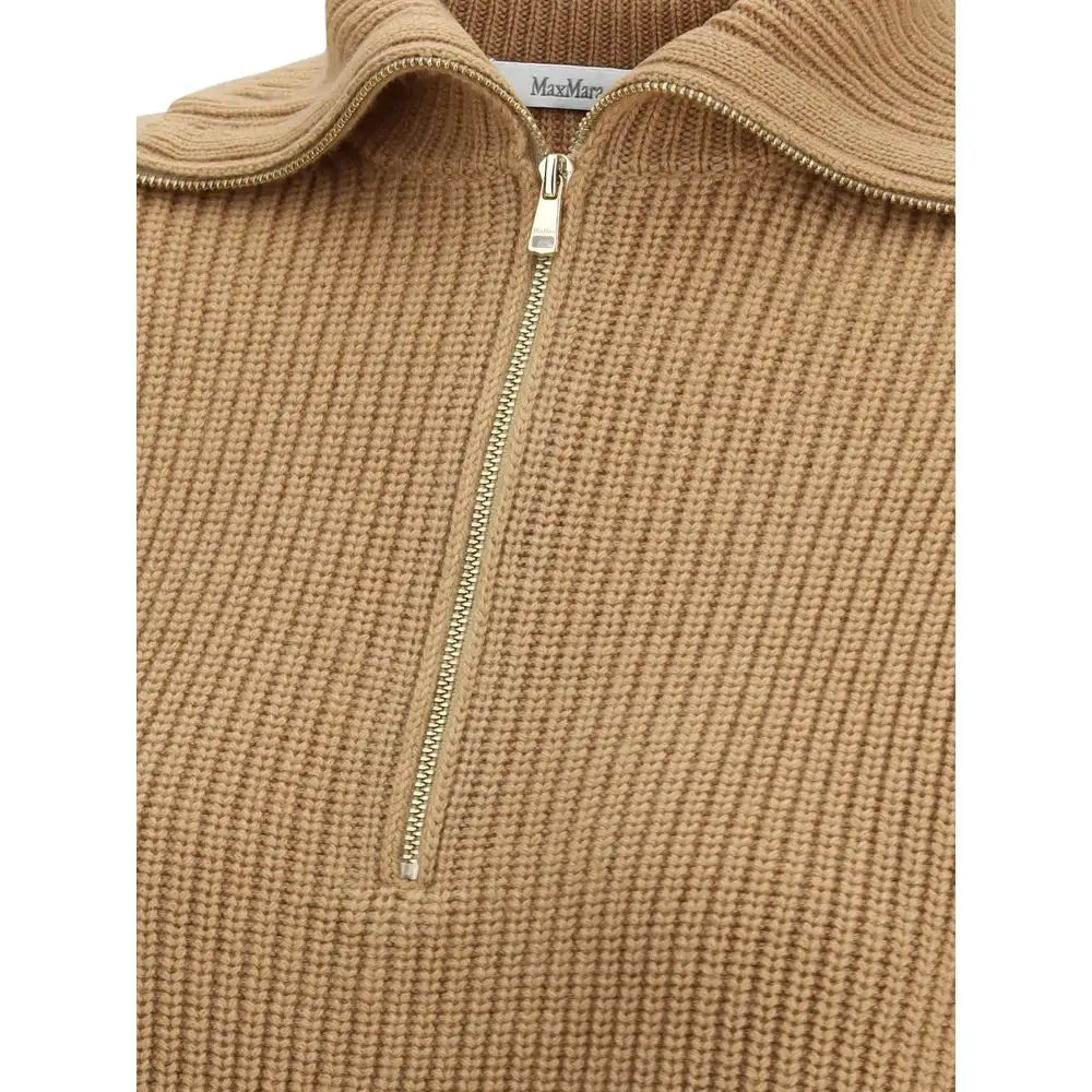 Max Mara Brown Wool Sweatshirt - M - Sweatshirts