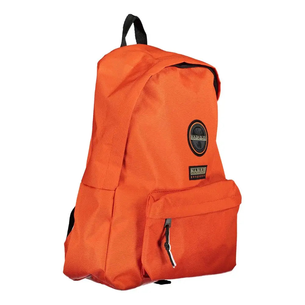 Vibrant orange Napapijri backpack med sorte accenter og logo