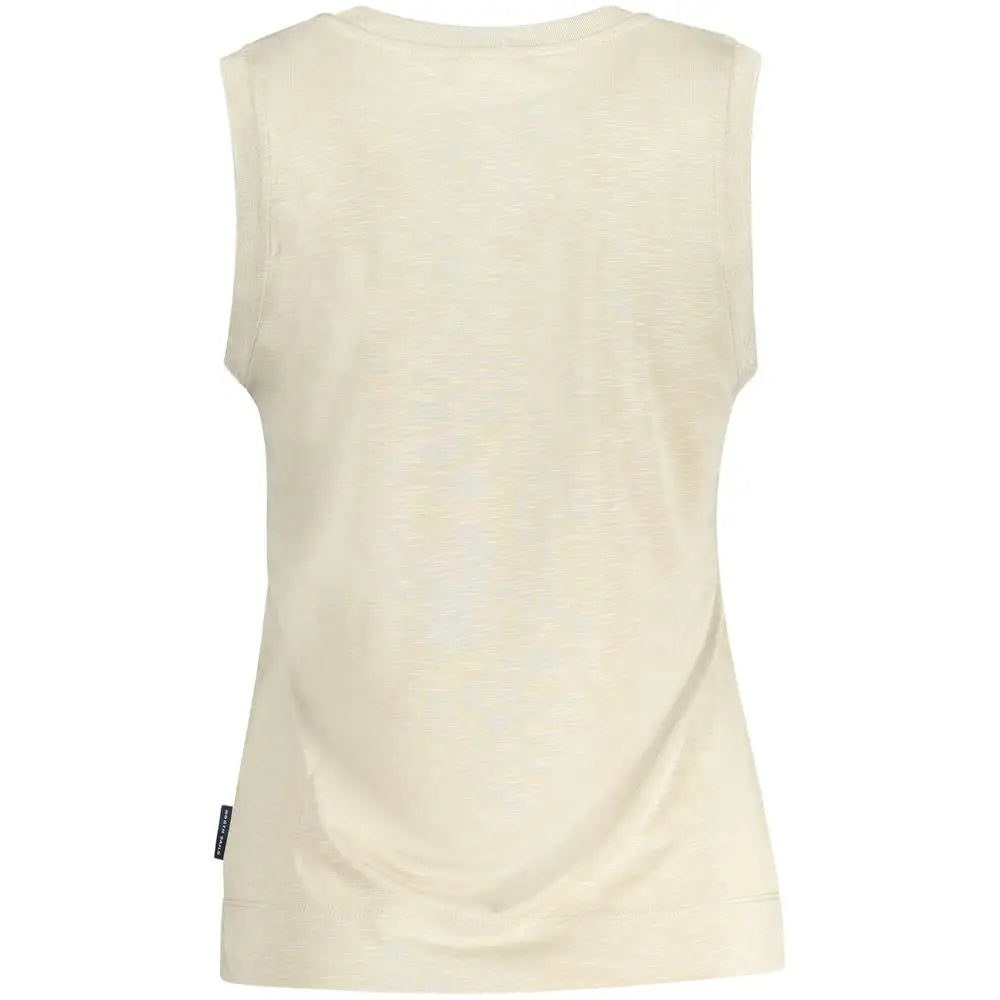 North Sails beige polyester tank top i cremfarvet stof med rund hals