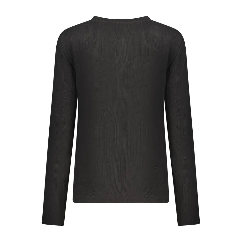 North Sails sort sweater i sort polyester: sort ribbet langærmet med crew hals